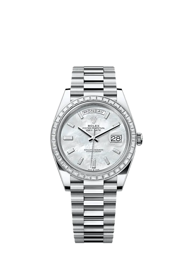 Rolex Day-Date 40mm White MOP Dial 228396TBR