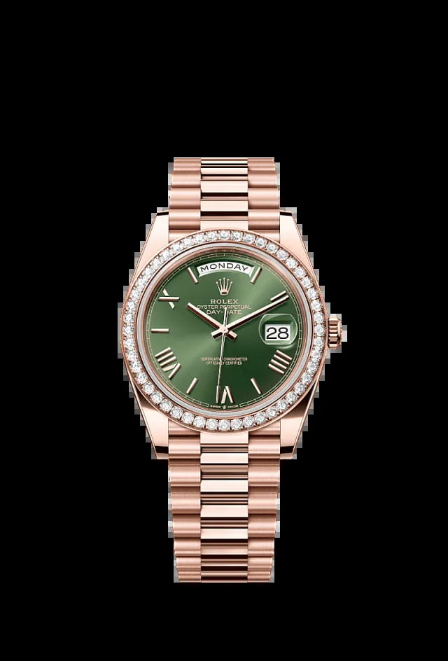 Rolex Day-Date 40mm 228345RBR Olive Green Dial Watch