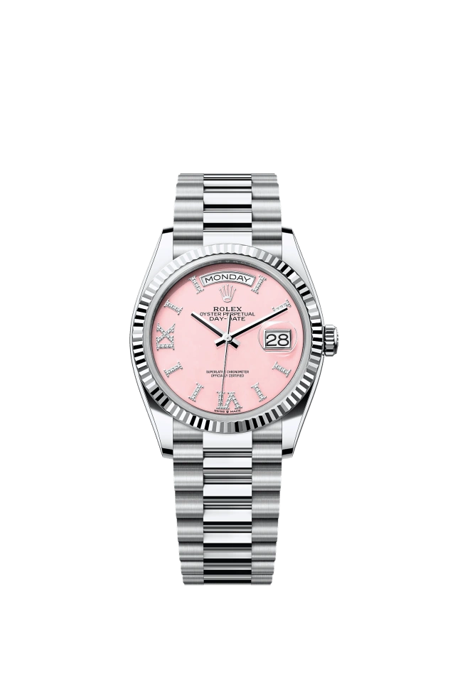 Rolex Day-Date 36mm Pink Opal Dial 128236