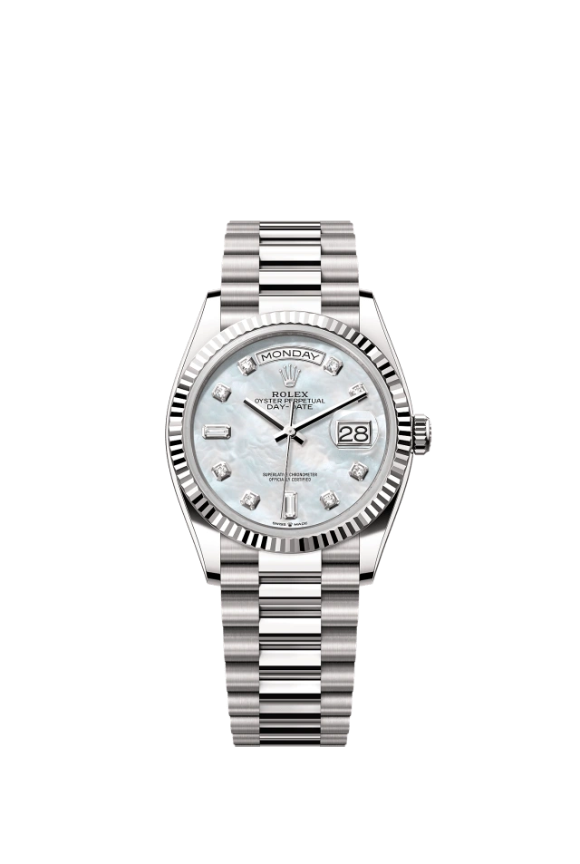 Rolex Day-Date 36mm White Mother-of-Pearl 128239