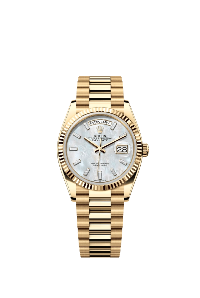 Rolex Day-Date 36mm White Mother-of-Pearl 128238
