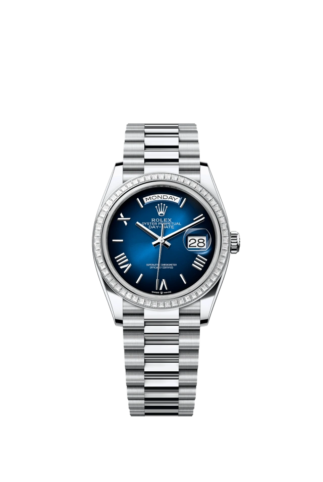 Rolex Day-Date 36mm Blue Ombré 128396TBR