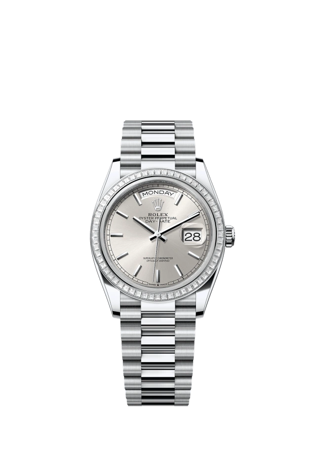 Rolex Day-Date 36mm Silver 128396TBR