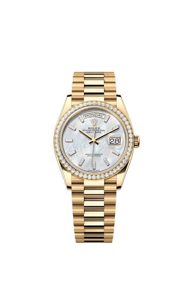 Rolex Day-Date 36mm White Mother-of-Pearl 128348RBR