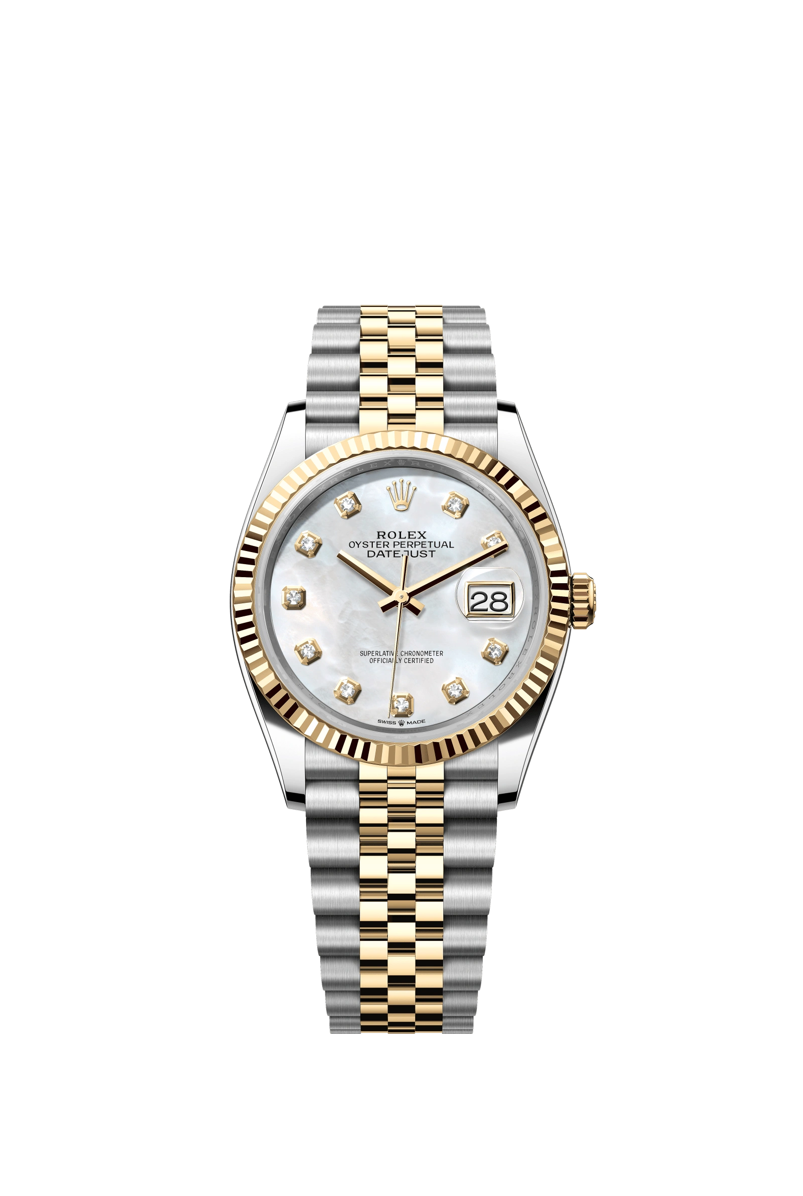 Rolex Datejust 36mm White Mother of Pearl Dial 126233