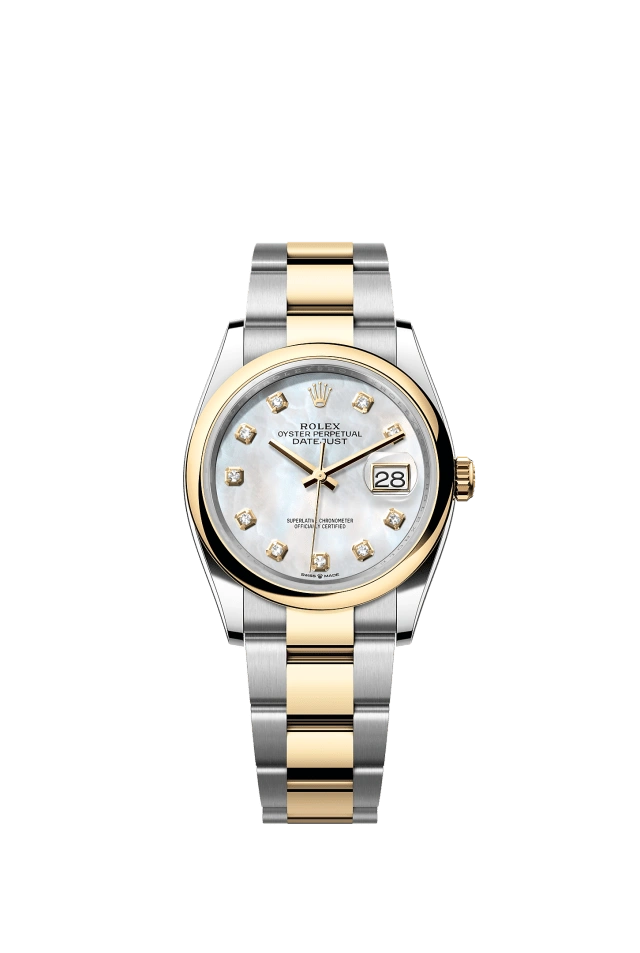 Rolex Datejust 36mm White Mother of Pearl 126203